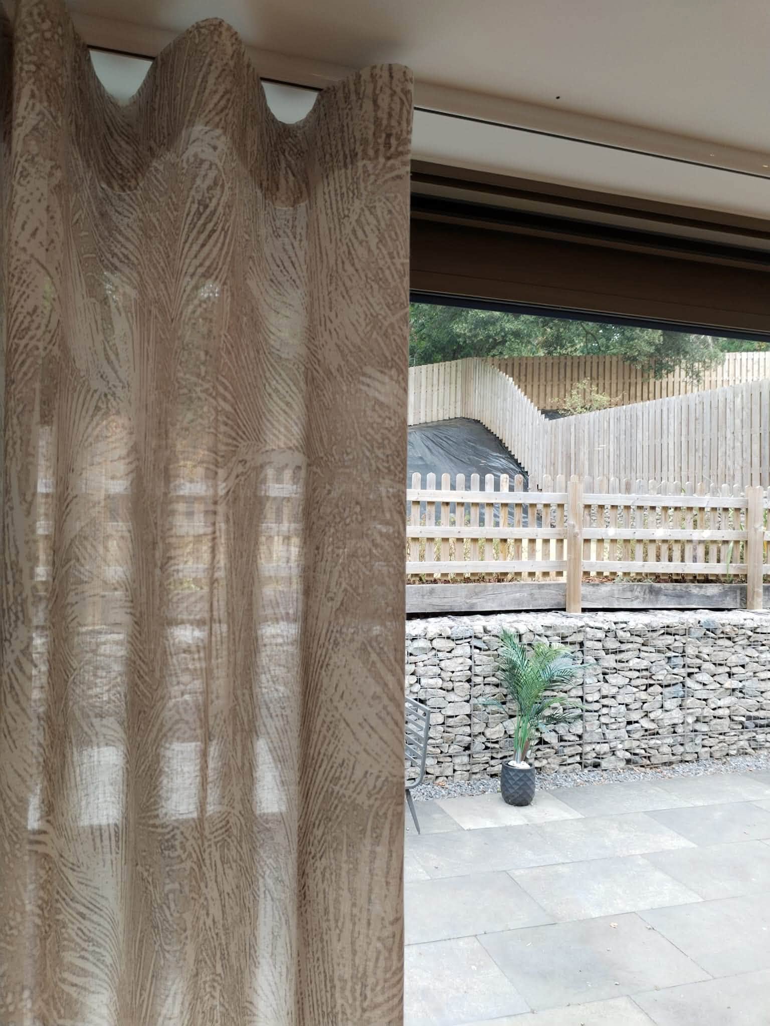 Sheer curtains fitted by MR Shutters Plymouth